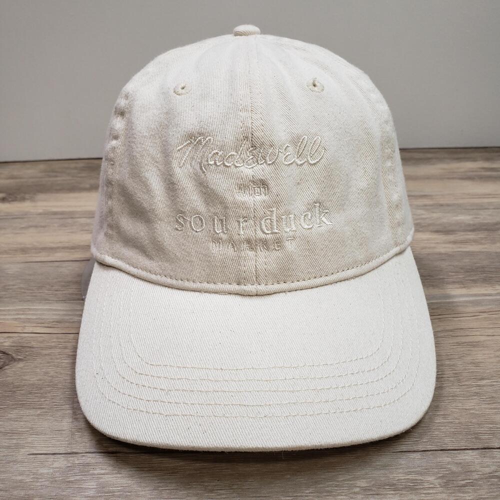 Madewell Sour Duck Market Hat Cap Strap Back One Size White Womens MD497